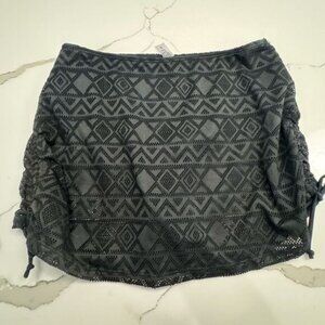Gray Patterned Womens Skirt